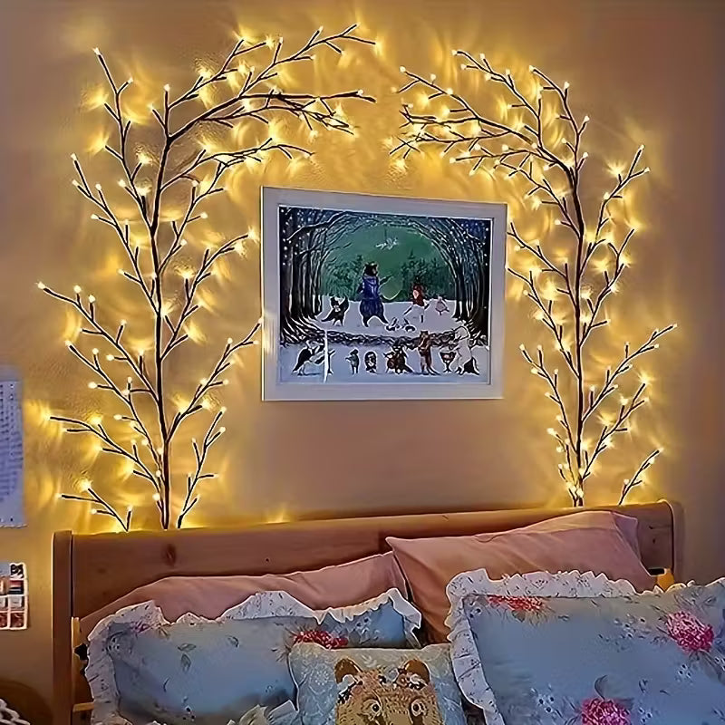 Indoor Wall Decoration Artificial Plant Tree Branch Lamp