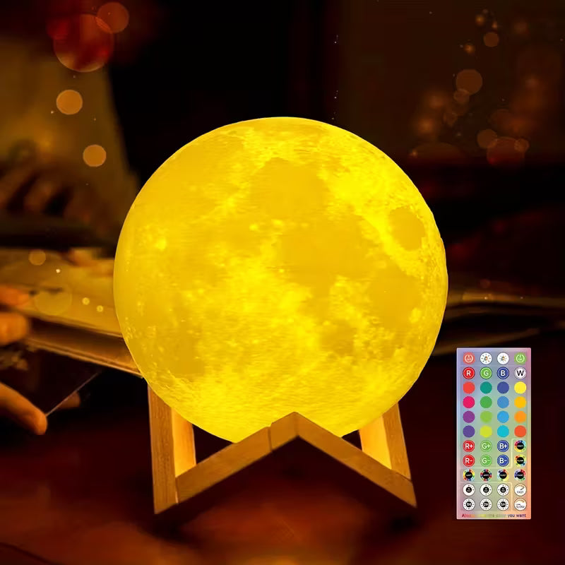Wooden Moon Lamp
