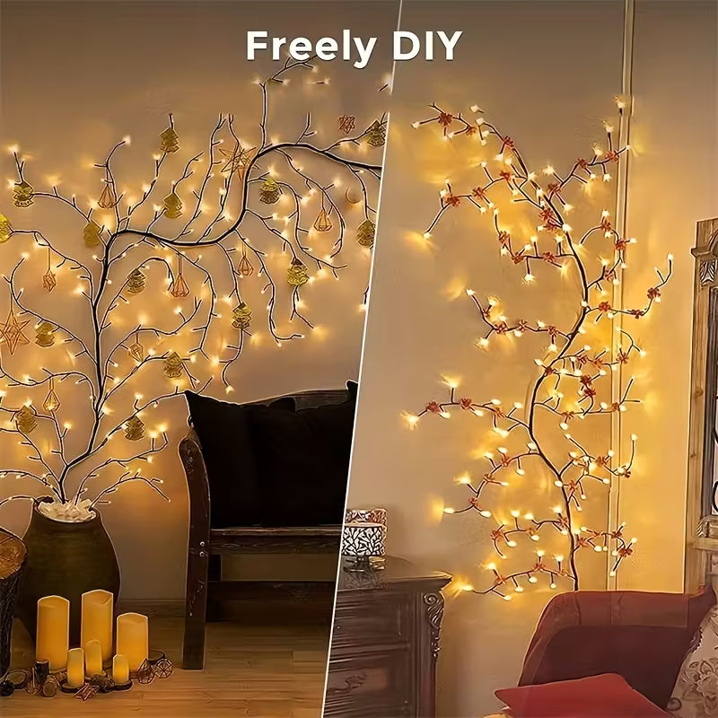 Indoor Wall Decoration Artificial Plant Tree Branch Lamp
