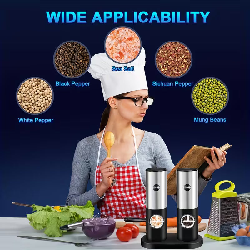 3pcs Set New Electric Grinder  Smart Stainless Steel