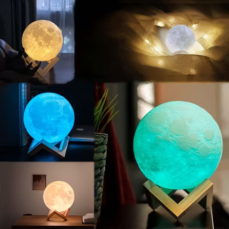 Wooden Moon Lamp