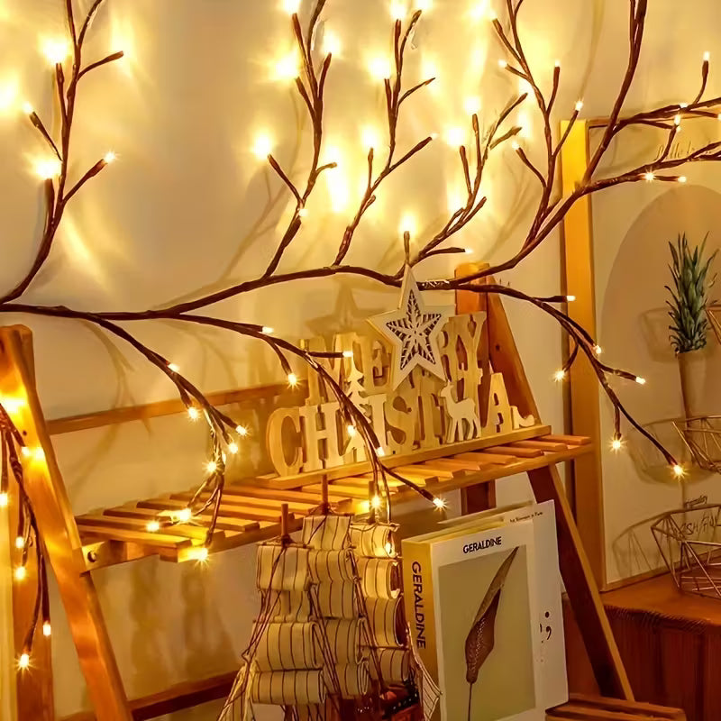 Indoor Wall Decoration Artificial Plant Tree Branch Lamp