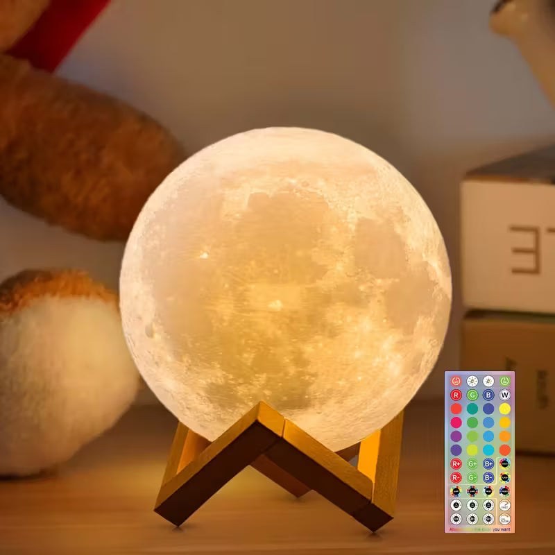 Wooden Moon Lamp