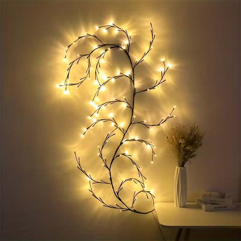 Indoor Wall Decoration Artificial Plant Tree Branch Lamp