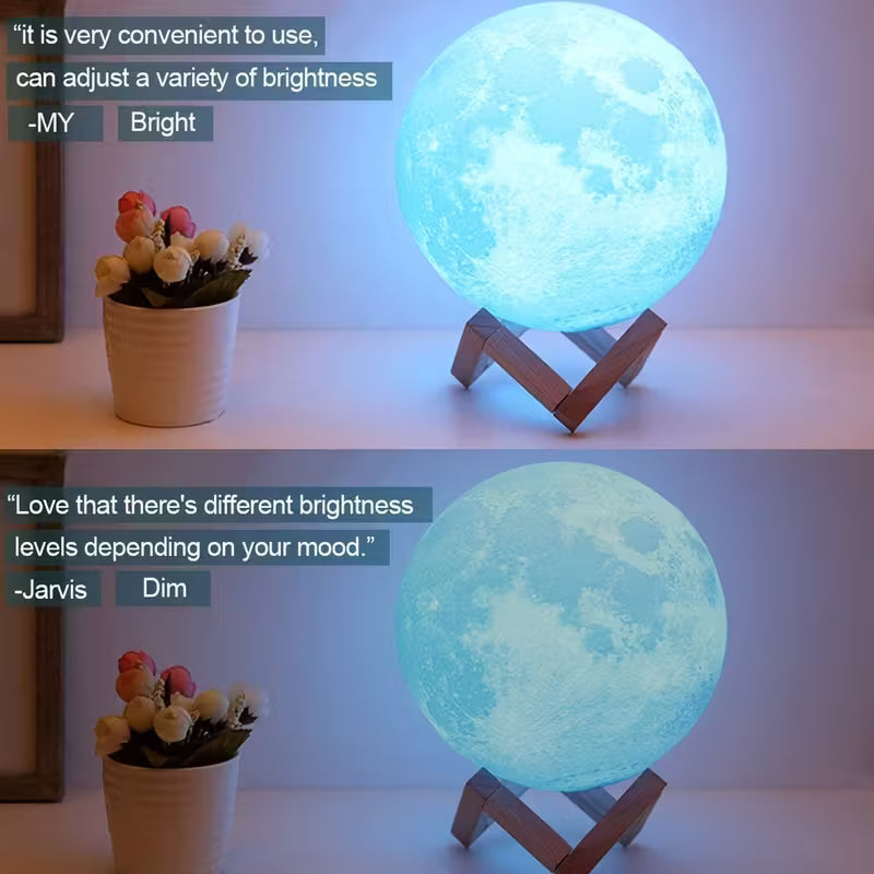 Wooden Moon Lamp