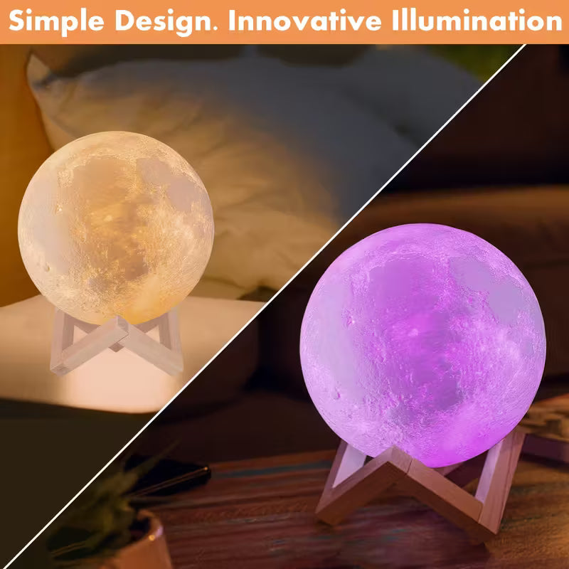 Wooden Moon Lamp