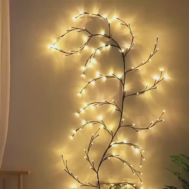 Indoor Wall Decoration Artificial Plant Tree Branch Lamp