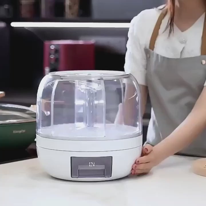 Multi compartment rotating rice bucket- large size
